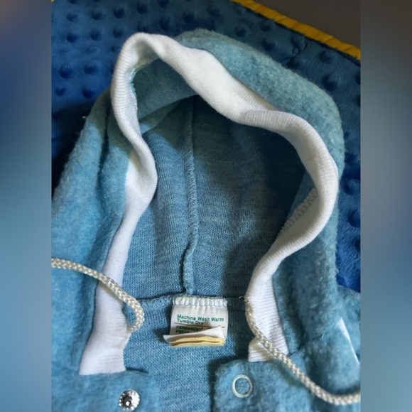 Vintage JCPenney Blue Baby Jogger Outfit with White Trim-Button Up-Rare Find - Picture 14 of 15